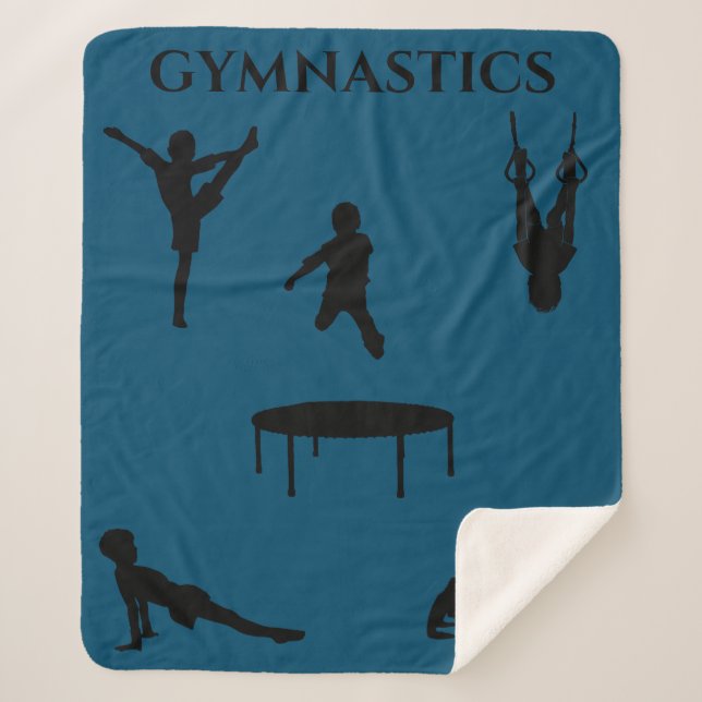 Gymnastics boys sherpa blanket. sherpa blanket (Front)