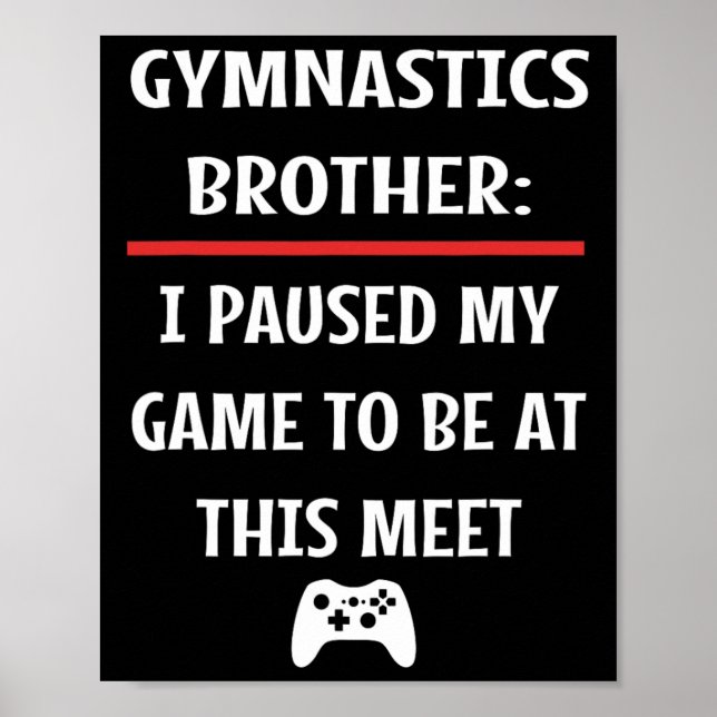 Gymnastics Brother Paused My Game To Be Here Video Poster (Front)