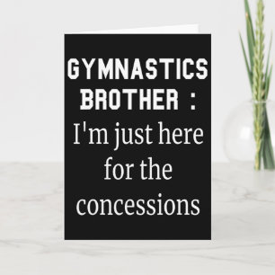 Gymnastics Brother T Shirt Gymnast Sibling Tee Fun Card