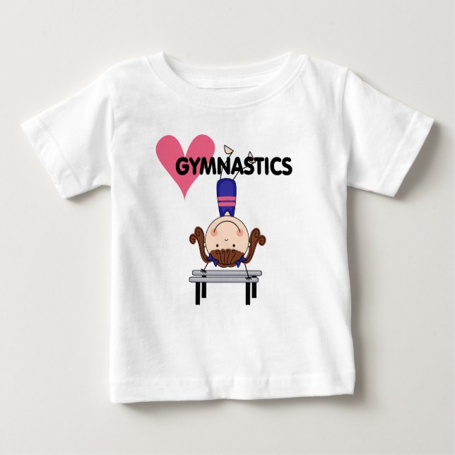 GYMNASTICS - Brunette Girl Handstands Baby T-Shirt (Front)