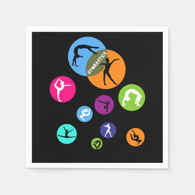 Gymnastics Bubble Napkin (Front)