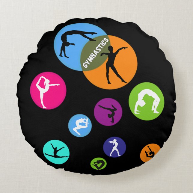 Gymnastics Bubble Round Cushion (Front)