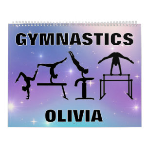 Gymnastics Calendar Purple Turquoise 