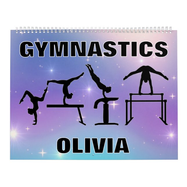 Gymnastics Calendar Purple Turquoise  (Cover)
