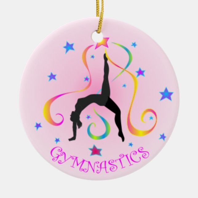 Gymnastics Ceramic Ornament (Front)