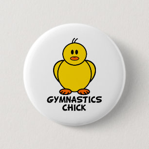 Gymnastics Chick 6 Cm Round Badge