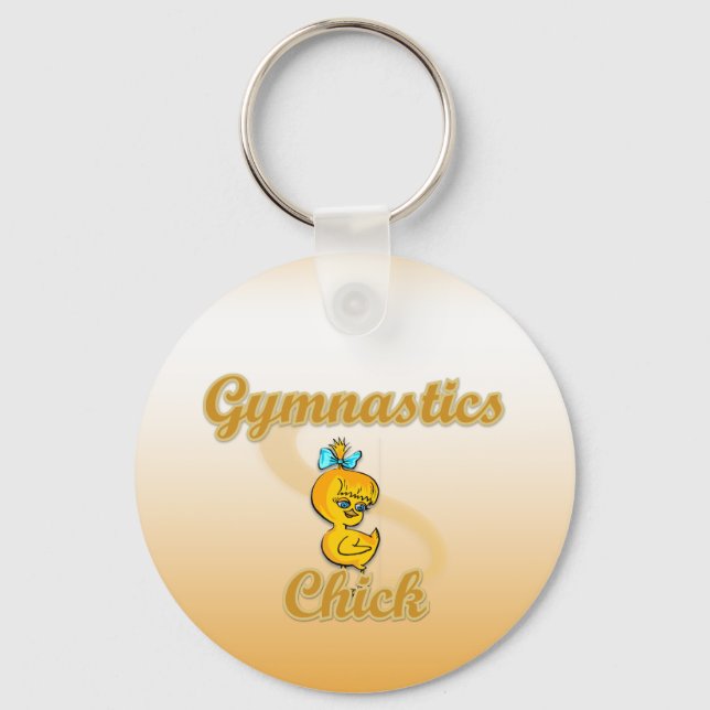 Gymnastics Chick Key Ring (Front)