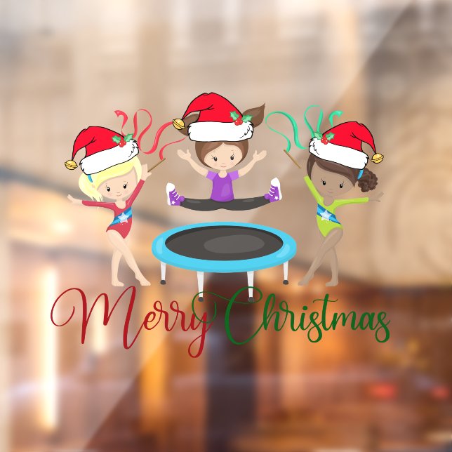 Gymnastics Christmas Cute Gymnast Girls (Sheet 2)