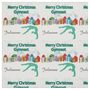 Gymnastics Christmas Personalised Fabric