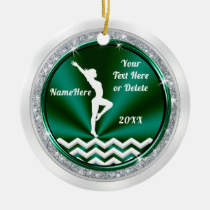Gymnastics Christmas Tree Ornaments, Personalized Ceramic Ornament