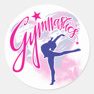 Gymnastics Classic Round Sticker