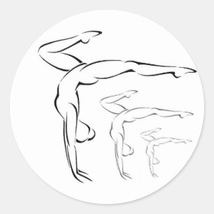 Gymnastics Classic Round Sticker
