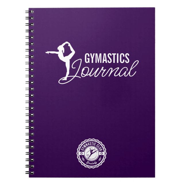 Gymnastics Club Gym Logo Student Team Routine Notebook (Front)