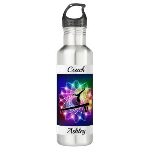 Gymnastics Coach Balance Beam Personalised 710 Ml Water Bottle
