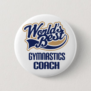Gymnastics Coach Gift 6 Cm Round Badge