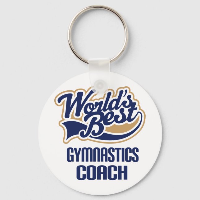 Gymnastics Coach Gift Key Ring (Front)