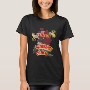 Gymnastics Coach Inked Skull & Red Roses Tatto T-Shirt