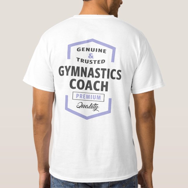 Gymnastics Coach Logo Gifts. T-Shirt (Back)