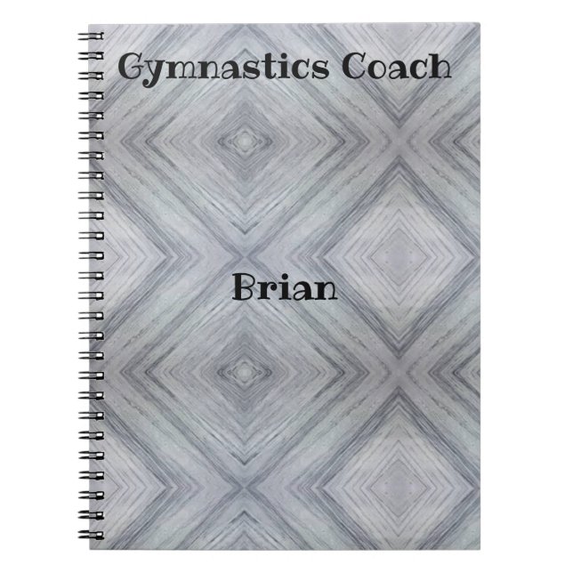 Gymnastics Coach Personalised Spiral Notebook (Front)