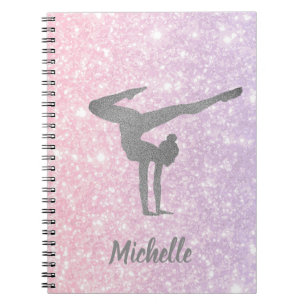 Gymnastics colourful Glitter  Notebook