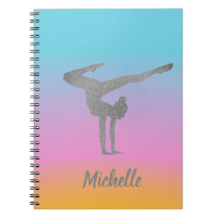 Gymnastics colourful Glitter Notebook