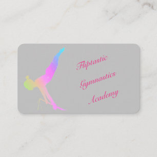 Gymnastics Colourful Pastel Font Business Card