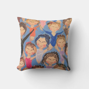 Gymnastics colourful pattern gift cushion