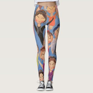 Gymnastics colourful pattern gift leggings