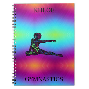 Gymnastics Colourful Word Art  Notebook