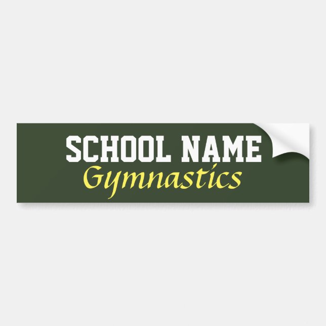 Gymnastics - Create Your Own School Spirit Bumper Sticker (Front)