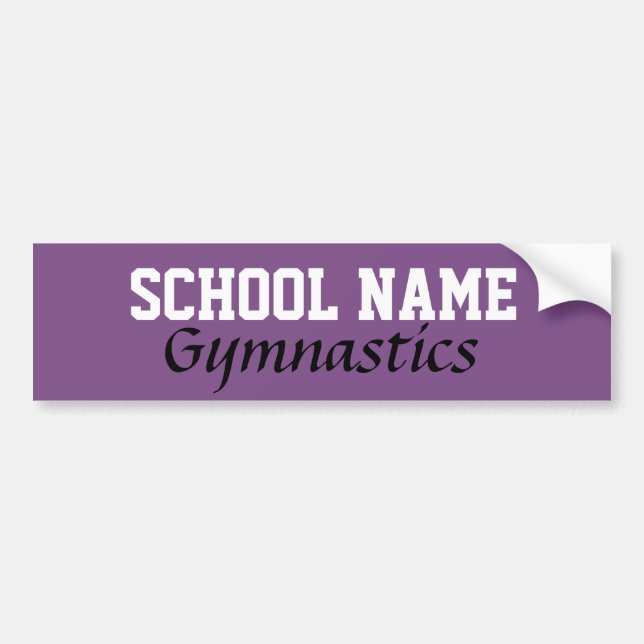 Gymnastics - Create Your Own School Spirit Bumper Sticker (Front)
