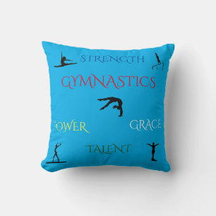 GYMNASTICS custom throw pillow. Cushion