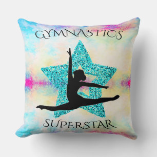 GYMNASTICS custom throw pillow. Cushion