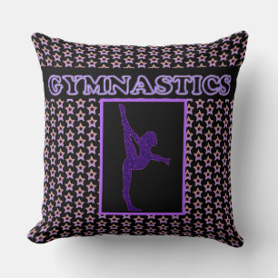 GYMNASTICS custom throw pillow. Cushion