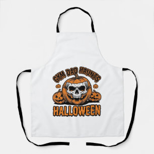 Gymnastics Dad Halloween Vintage Pumpkin Skull_1 Apron