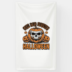 Gymnastics Dad Halloween Vintage Pumpkin Skull_1 Banner