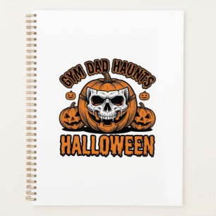 Gymnastics Dad Halloween Vintage Pumpkin Skull_1 Planner