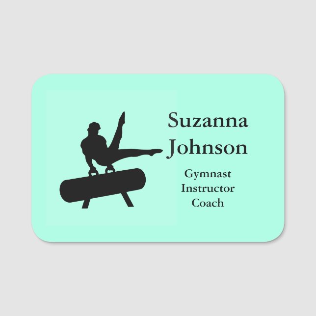 Gymnastics Design Name Tag (Front)