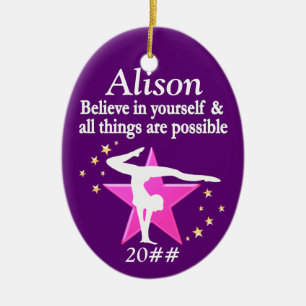 GYMNASTICS DREAMS PERSONALIZED ORNAMENT