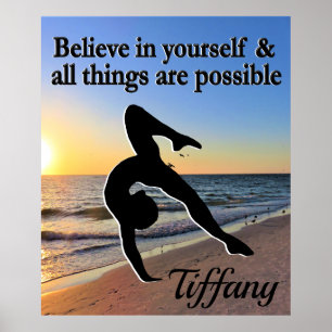 GYMNASTICS DREAMS PERSONALIZED POSTER