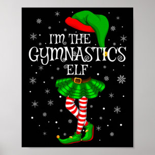 Gymnastics Elf Christmas Matching Family Women Gir Poster