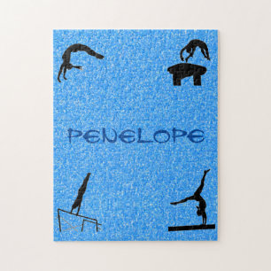 Gymnastics Events Blue Sparkle Puzzle