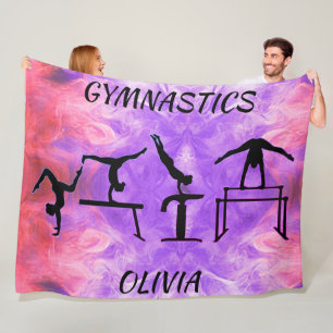 Gymnastics Events for Girls Fleece Blanket