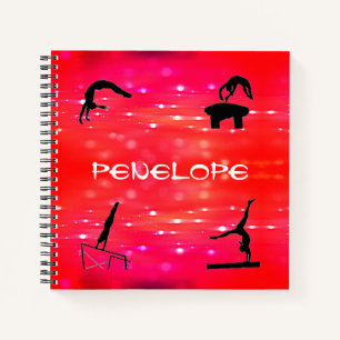 Gymnastics Events Personalised Spiral Notebook