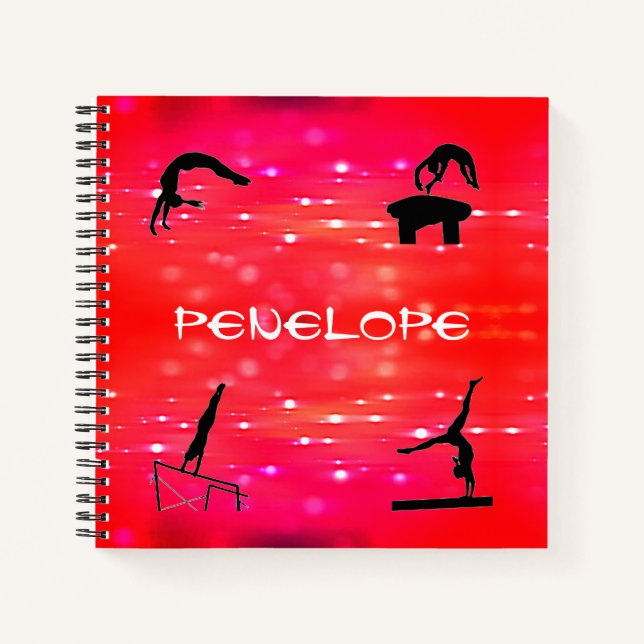 Gymnastics Events Personalised Spiral Notebook (Front)