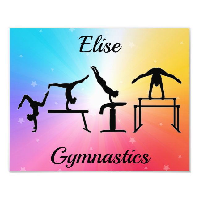 Gymnastics Events Rainbow Photo Print (Front)