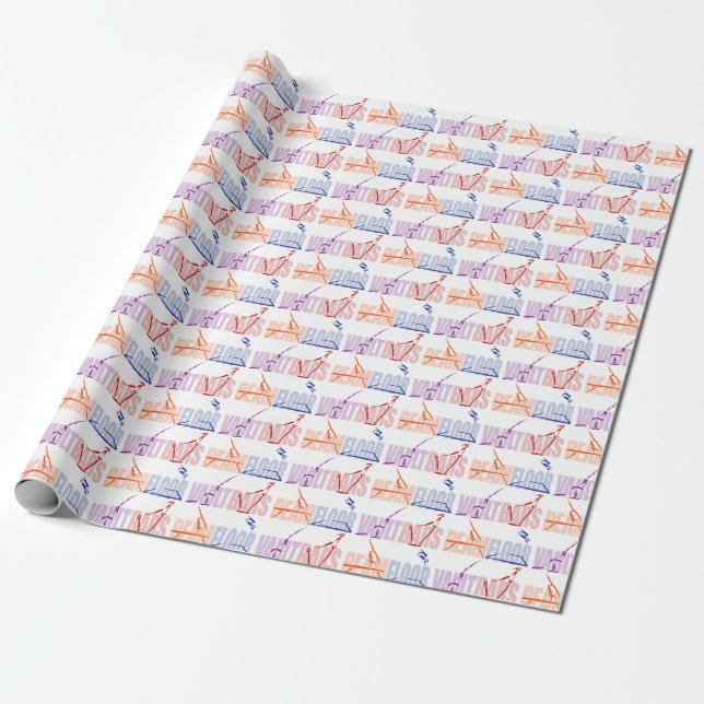 Gymnastics Events Wrapping Paper (Unrolled)