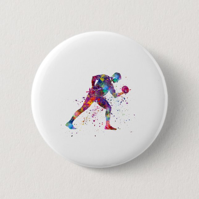 gymnastics exercise 6 cm round badge (Front)