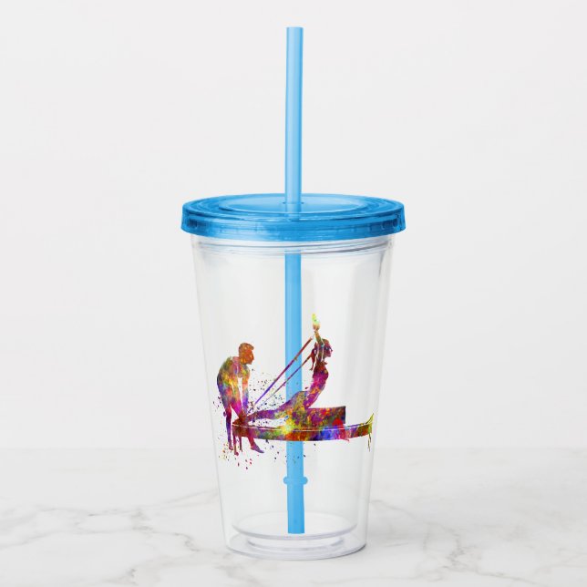 gymnastics exercise acrylic tumbler (Front)