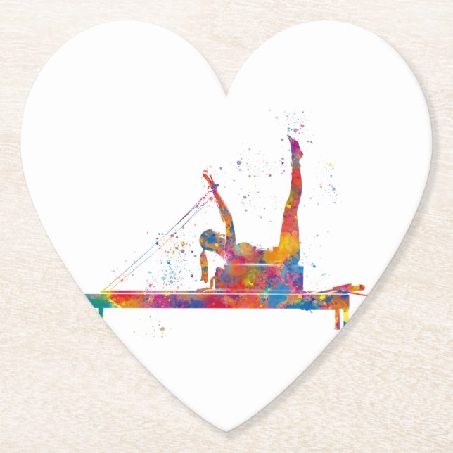 gymnastics exercise paper coaster (Front)